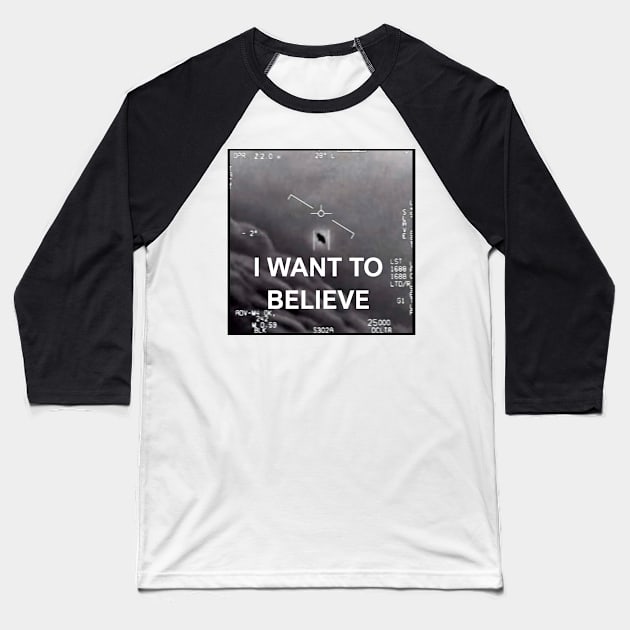 I Want to Believe Target Lock Baseball T-Shirt by Starbase79